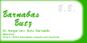 barnabas butz business card